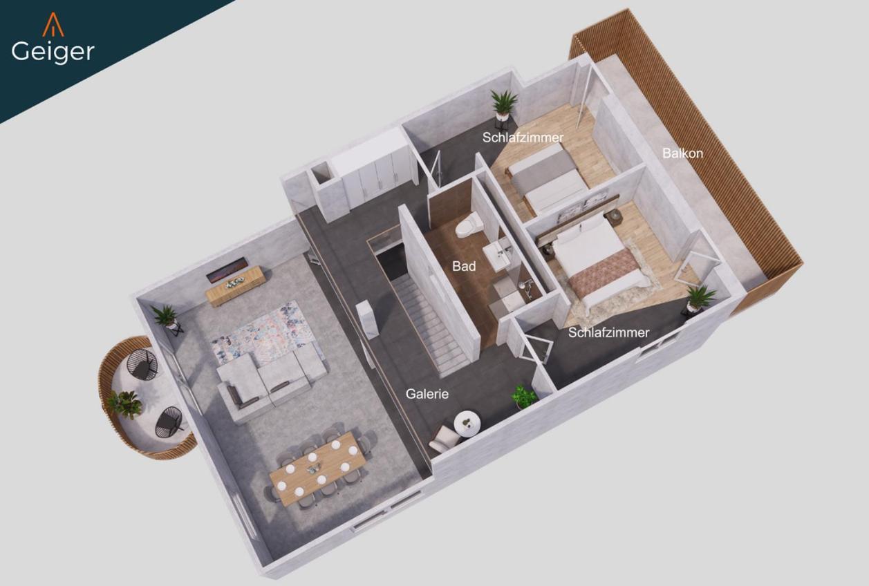 شقة Sunset Club - Loft - 155 M2 Sichtbeton - Zentral ميمنغن المظهر الخارجي الصورة