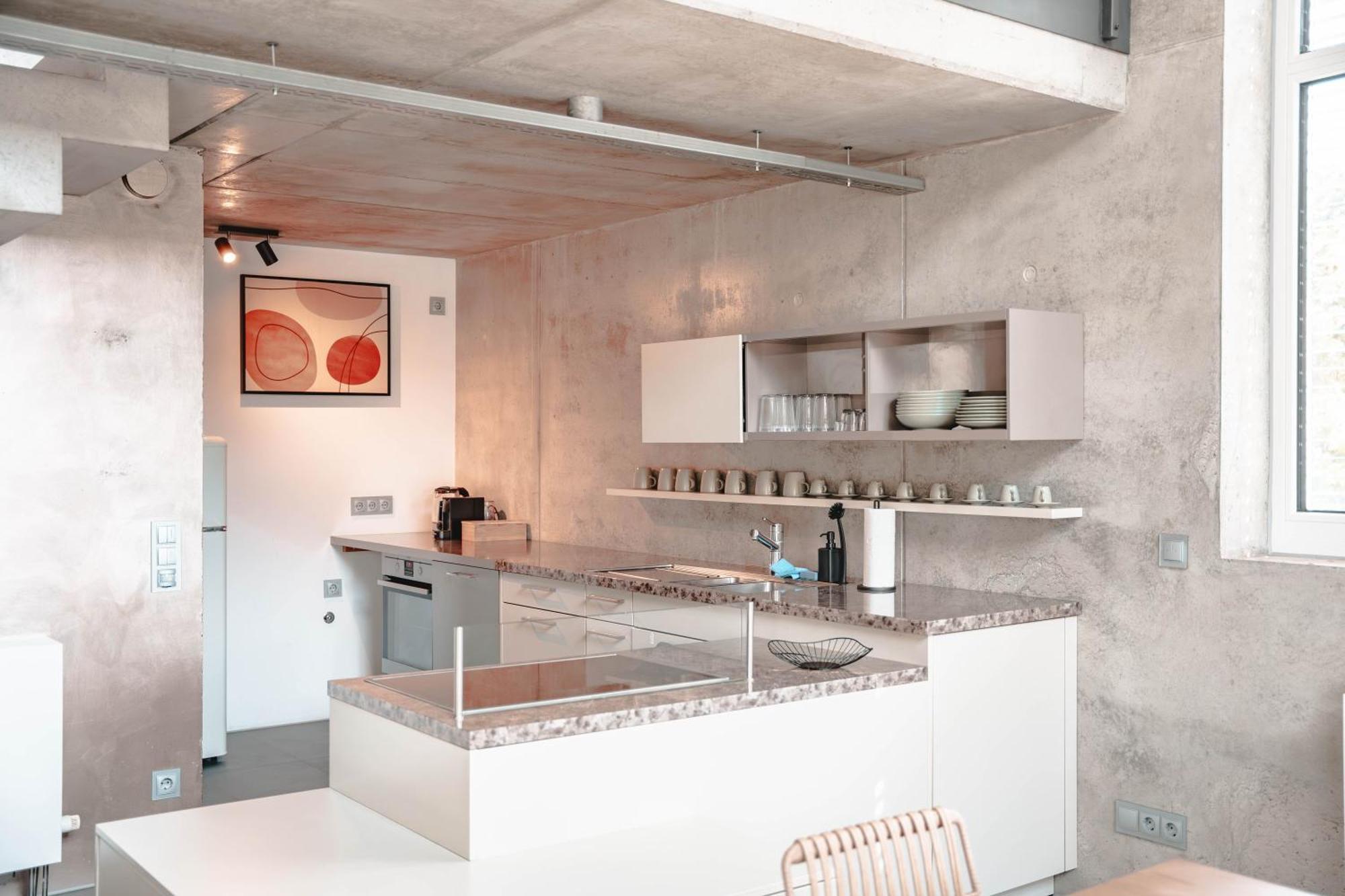 شقة Sunset Club - Loft - 155 M2 Sichtbeton - Zentral ميمنغن المظهر الخارجي الصورة