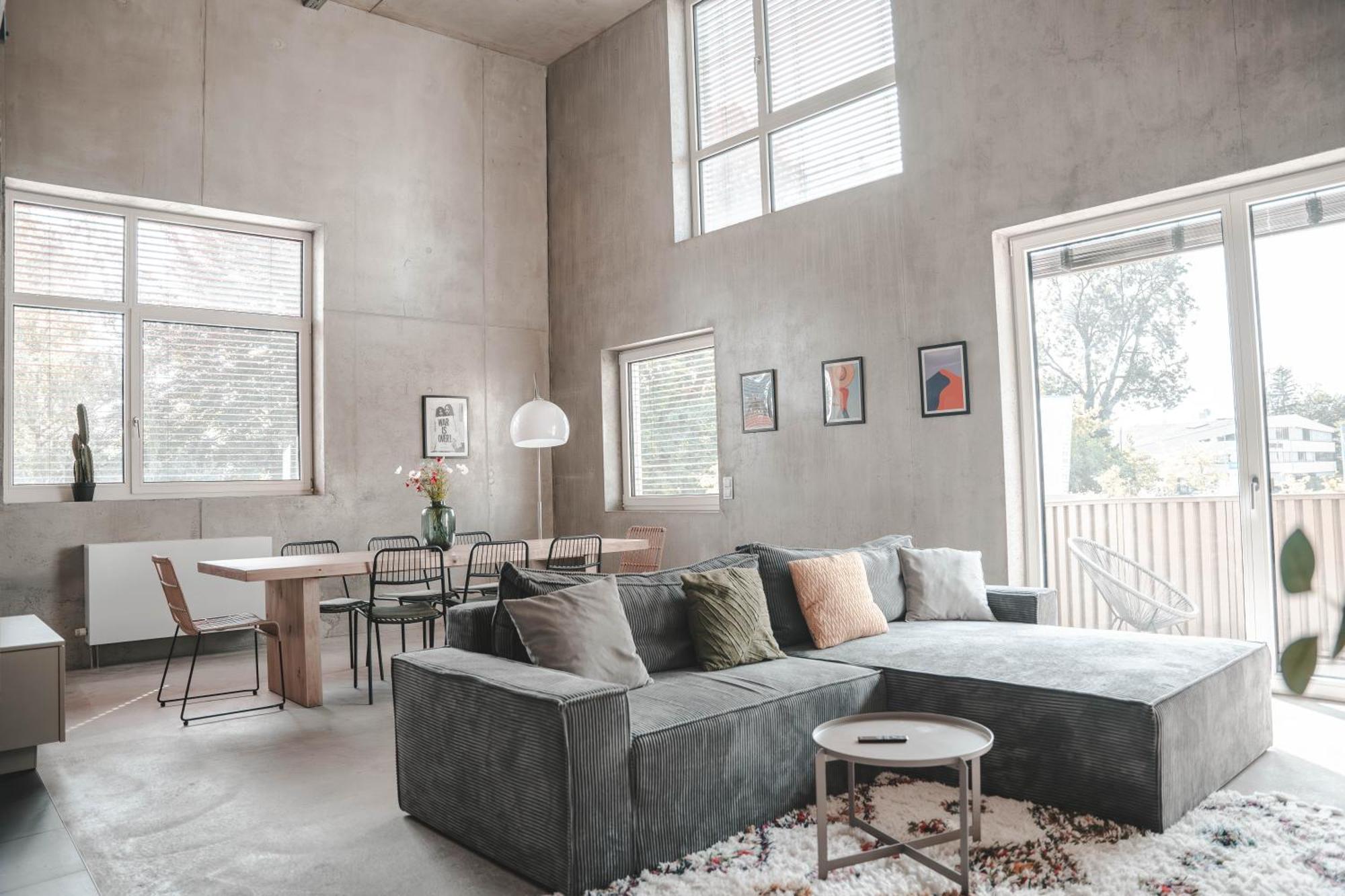 شقة Sunset Club - Loft - 155 M2 Sichtbeton - Zentral ميمنغن المظهر الخارجي الصورة